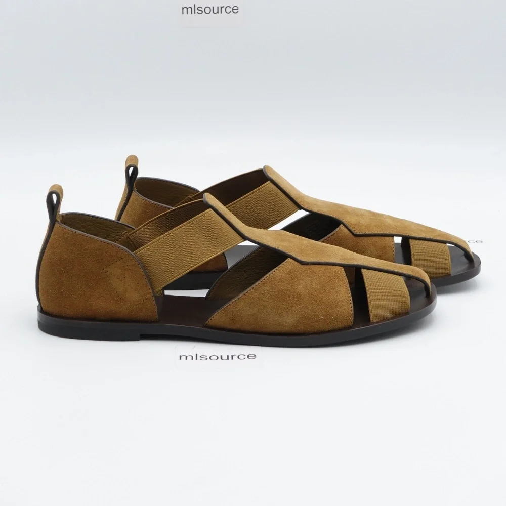 NEW Tory Burch Fisherman Suede Sandals Women's 166800-200 Deep Umber - Picture 2 of 16